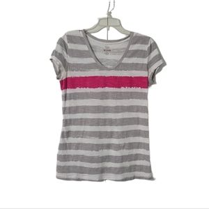 Style & Co The Essential Tee Women's Size Medium Short Sleeve  Striped